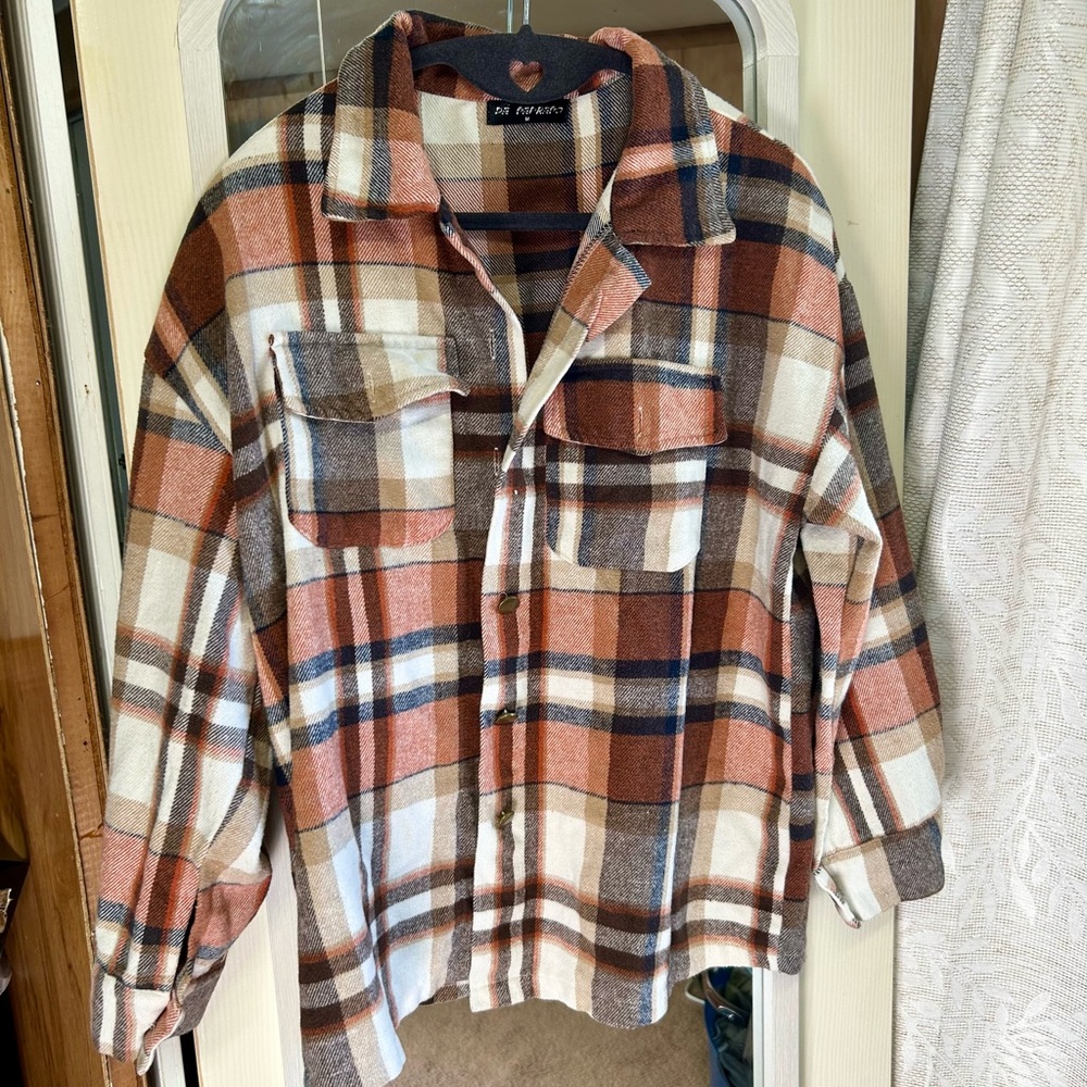 Plaid Button-Up Shirt